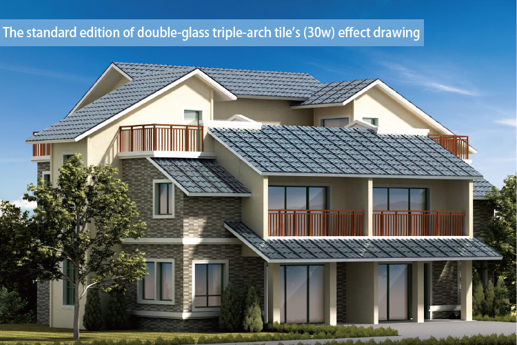 30W Double Glass Solar Tile